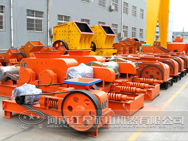 河卵石对辊式破碎机